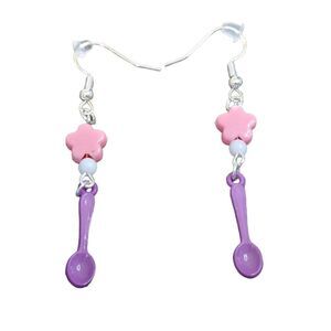 Handmade Kawaii Spoon Dangle Earrings